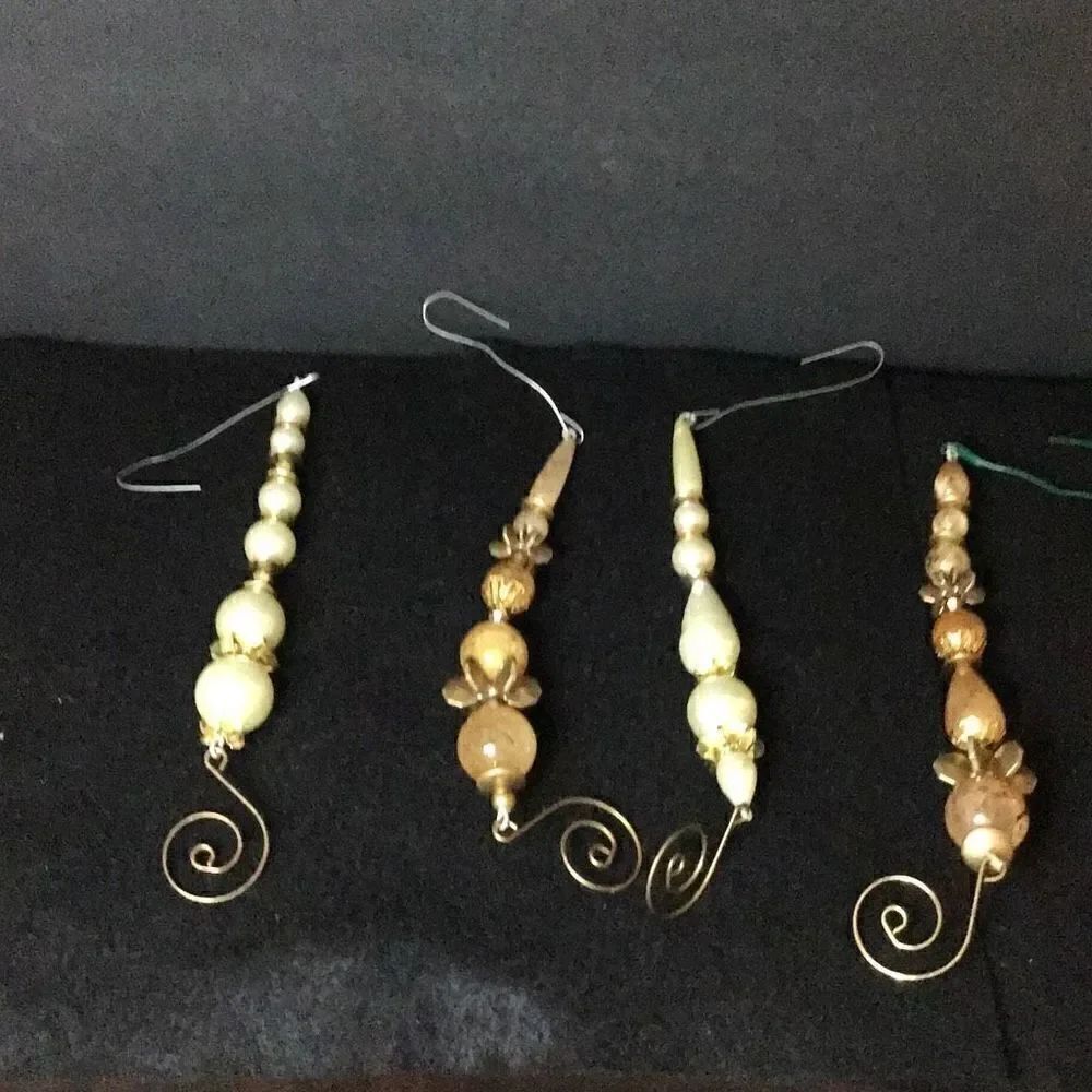 Ornaments vintage glass handmade set of four